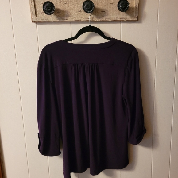 SoHo Apparel LTD Purple Top  XL - Picture 2 of 8